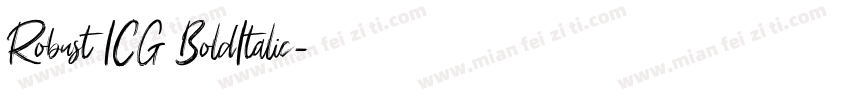 Robust ICG BoldItalic字体转换